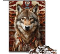 Puzzle da 1000 pezzi per adulti, lupo indiano, puzzle da 1000 pezzi per adulti, per compleanni, feste e occasioni speciali (dimensioni 26x38cm)