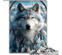 Puzzle da 1000 pezzi per adulti, lupo indiano, puzzle in legno per adulti, 50x75cm, gioco interattivo per famiglie, regalo per sfida mentale