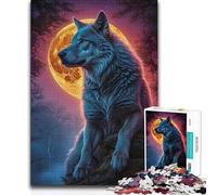 Puzzle da 1000 pezzi per adulti Lupo Lupo mannaro Paesaggio Gioco pratico per migliorare la memoria per bambini dai 14 anni in su 38x26cm