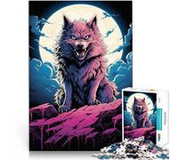 Puzzle da 1000 pezzi per adulti Lupo maestoso Fatto di cartone per 14+ Giochi educativi fai da te perché è ideale come regalo per tutta la famiglia misurare：26x38cm/10.24 x 14.96pollice