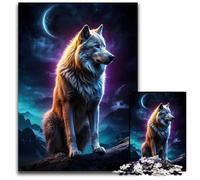 Puzzle da 1000 pezzi per adulti lupo mannaro puzzle impegnativi attività per famiglie rompicapo decorazioni per la casa regalo per le vacanze 1000 pezzi (38x26 cm)