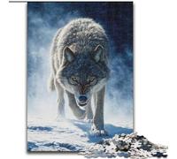 Puzzle da 1000 pezzi per adulti Lupo nella neve, per 14+ anni, gioco impegnativo come regalo per tutta la famiglia e gli amici (dimensioni 50x75cm)