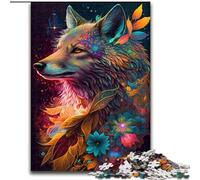 Puzzle da 1000 pezzi per adulti, lupo spirituale, in legno, idea regalo unica fai da te per la casa, 50x75cm, gioco rompicapo per adolescenti, regalo perfetto per le feste