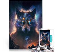 Puzzle da 1000 pezzi per adulti Lupo Stellare Difficile da completare ma divertente e umoristico Giocattoli per la decorazione della casa 75x50cm