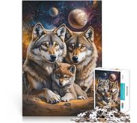 Puzzle da 1000 pezzi per adulti Lupo sul pianeta Aiuta il cervello ad allenare i giocattoli che creano dipendenza per coltivare la pazienza Regali di compleanno 26x38cm