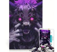 Puzzle da 1000 pezzi per adulti Lupo Viola Mostro Gioco Impossibile Sfida da Completare Ideale come Regalo 50x75cm