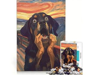 Puzzle da 1000 pezzi per adulti "L'urlo del cane" gioco rompicapo difficile per rafforzare l'amore tra le coppie 50x75cm