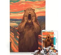 Puzzle da 1000 pezzi per adulti "L'urlo del capibara" decorazione da parete divertimento in casa per rafforzare il legame di coppia 38x26cm