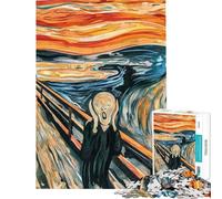 Puzzle da 1000 pezzi per adulti "L'Urlo" di Edvard Munch gioco pratico gara di velocità ideale come regalo per tutta la famiglia (dimensioni 38x26cm)