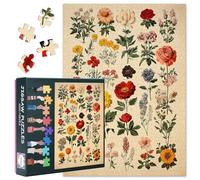 Puzzle da 1000 pezzi per adulti - lussureggiante giardino fiorito & arte botanica, puzzle robusti, fiori di alta qualità, 70 x 50 cm