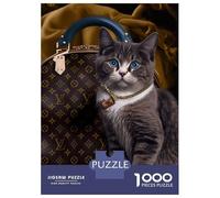 Puzzle Da 1000 Pezzi Per Adulti Luxury Cat Puzzle Per Adulti Giochi Rilassanti Sfida Difficile Regalo Di Compleanno, Regali, 38x26cm/1000pcs