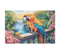 Puzzle Da 1000 Pezzi Per Adulti Macaw Flower Border 1000 PCS 75x50cm Montaggio Facile Per Principianti Ottimo Per Bambini Adolescenti Migliora Destrezza Manuale