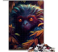 Puzzle da 1000 pezzi per adulti "Mad Space Monkey" in legno, un regalo perfetto per il divertimento in famiglia, 50x75cm, per decorare la casa, allenare la mente e come regalo per le feste