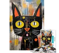Puzzle da 1000 pezzi per adulti Mad Techno Cat impegnativo da completare antistress gioco educativo adatto a partire dai 14 anni (38x52cm)