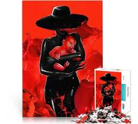 Puzzle da 1000 pezzi per adulti Madre e bambino in rosso Giocattoli educativi per l'apprendimento Giochi per famiglie Opera d'arte 38x26cm