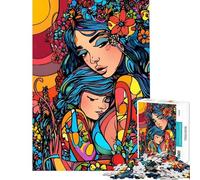 Puzzle da 1000 pezzi per adulti madre e figlio abbraccio floreale puzzle per adulti gioco per famiglie migliora la memoria ottimo regalo per gli appassionati di videogiochi (dimensioni 38x52cm)