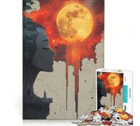 Puzzle da 1000 pezzi per adulti "Madre Natura e la Luna di Sangue" gioco educativo difficile ideale come regalo di compleanno o per occasioni speciali 38x52cm