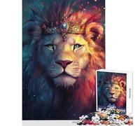 Puzzle da 1000 pezzi per adulti Maestosa Maestà del Leone Reale - Gioco pratico per migliorare la memoria decorazione da parete regalo di Natale e compleanno (50x75cm)