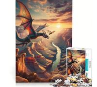 Puzzle da 1000 pezzi per adulti "Maestosi draghi del canyon si librano in volo" gioco educativo divertente e spiritoso regalo di compleanno regalo 38x52cm
