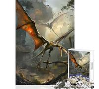 Puzzle da 1000 pezzi per adulti maestosi pterodattili giocattolo decorazione da parete regali per donne e uomini giochi rilassanti collezione di artisti belle arti dimensioni 38x52cm