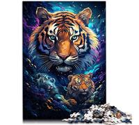 Puzzle da 1000 pezzi per adulti maestoso dipinto tigre impegnativo difficile puzzle opera d'arte regalo 38 x 52 cm per adolescenti dai 14 anni in su