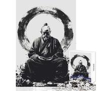 Puzzle da 1000 pezzi per adulti Maestro Zen in meditazione Decorazione per la casa Giocattoli Opera d'arte Regalo Gioco educativo Difficile e stimolante Dimensioni 38x52cm