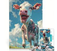 Puzzle da 1000 pezzi per adulti: Maggie la mucca pazza che ride gioco divertente analisi e logica adatto come decorazione da scrivania 50x75cm