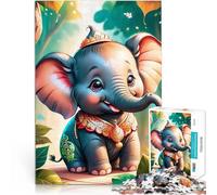 Puzzle da 1000 pezzi per adulti Magia dell'elefante bambino Giochi educativi Decorazione della casa offerte come regali per tutta la famiglia 38x26cm
