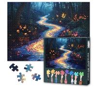 Puzzle da 1000 pezzi per adulti: magica foresta luminosa, puzzle sofisticato, 70 x 50 cm, foresta fantasia e paesaggio fiume, giochi di apprendimento in famiglia e regalo per la decorazione della casa
