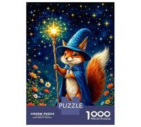 Puzzle Da 1000 Pezzi Per Adulti Magical Squirrel Wizard Art Print Puzzle Per Adulti Giochi Rilassanti Decorazione Perfetta Regali Unici Per Compleanno E Natale 52x38cm/1000pcs