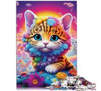 Puzzle da 1000 pezzi per adulti, magico gatto artistico, giocattolo educativo per alleviare lo stress, 26 x 38 cm, gioco educativo per compleanno, Natale