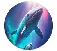Puzzle da 1000 pezzi per adulti, magnifici puzzle a forma di balena, impegnativo gioco d'arte fai da te per appassionati, regalo perfetto per rilassarsi (67,5x67,5cm)