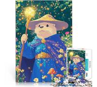 Puzzle da 1000 pezzi per adulti Mago della lontra in un giardino Gioco di famiglia antistress sfida difficile Regali di Babbo Natale segreto 75x50cm