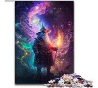 Puzzle da 1000 pezzi per adulti, Mago dell'arte, in legno, perfetto regalo di Natale e Capodanno, regalo di Natale 50x75cm per feste, compleanni e serate di giochi in famiglia