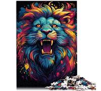 Puzzle da 1000 pezzi, per adulti, mago, leone, gioco impegnativo, sfida l'intelligenza cerebrale, giocattolo che crea dipendenza da adolescenti a partire dai 14 anni, 26 x 38 cm
