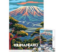 Puzzle da 1000 pezzi per adulti Majestic Kilimanjaro giocattolo educativo regalo di compleanno gioco impossibile migliorare l'amore tra coppie dimensioni 38x26cm