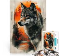 Puzzle da 1000 pezzi per adulti Majestic Wolf Spielzeug für die ganze Familie Geburtstagsgeschenk, Geschenke, Wandkunst70x100cm