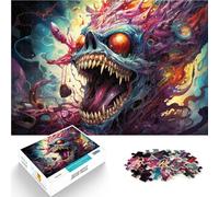Puzzle da 1000 pezzi per adulti malvagio infernale, gioco di famiglia per alleviare lo stress, sfida difficile per adolescenti dai 14 anni in su, 26 x 38 cm
