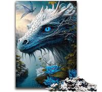 Puzzle da 1000 pezzi per adulti Mandala Drago di ghiaccio Giungla Antistress Sfida difficile Adatto per la decorazione della scrivania 50x75cm