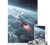 Puzzle da 1000 pezzi per adulti manovre della flotta orbitale giocattoli antistress ottimo regalo per i giochi gioco pratico impegnativo da completare dimensioni 50x75cm