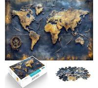 Puzzle da 1000 pezzi per adulti Mappa del mondo d'epoca Giocattoli educativi per l'apprendimento Giochi per famiglie Idee regalo 52x38cm
