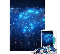 Puzzle da 1000 pezzi per adulti mappa del pianeta in colori neon puzzle per ragazzi gioco per famiglie gara di velocità manuale interazione genitore-figlio (dimensioni 50x75cm)
