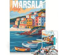 Puzzle da 1000 pezzi per adulti Marsala Italia gioco educativo difficile e stimolante ideale come regalo 38x26cm