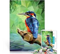 Puzzle da 1000 pezzi per adulti Martin pescatore Low Poly Per il divertimento in famiglia Decorazione murale Regali unici per compleanno e Natale 50x70cm