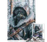 Puzzle da 1000 pezzi per adulti maschera antigas post-apocalittica giocattolo decorazione da parete regalo di compleanno giochi rilassanti riduzione dello stress interessante dimensioni 50x75cm