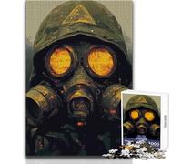 Puzzle da 1000 pezzi per adulti Maschera antigas Punk Rilassati durante il tempo libero Taglio netto Senza cuciture Interlock Giocattolo Dimensioni 38x52cm