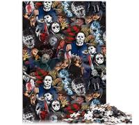 Puzzle da 1000 pezzi per adulti maschera assassino gioco impegnativo 50 x 75 cm. Aiuta il cervello ad addestrare giocattoli avvincenti e sviluppare la pazienza.