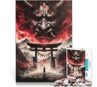 Puzzle da 1000 pezzi per adulti Maschera Oni del Portale Torii Malvagio Gioco di famiglia per e Gioco educativo per compleanno e Natale 75x50cm
