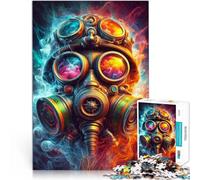 Puzzle da 1000 pezzi per adulti Maschera psichedelica Difficile da completare ma divertente e umoristico Migliorare la memoria 70x100cm