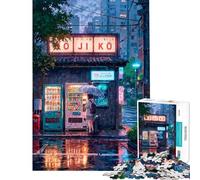 Puzzle da 1000 pezzi per adulti mattinata autunnale piovosa gioco rompicapo schema di assemblaggio regalo per amici e familiari (dimensioni 50x75cm)